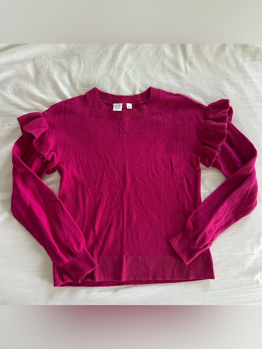 Girls Gap Kids XXL Magenta Ruffle Sweater